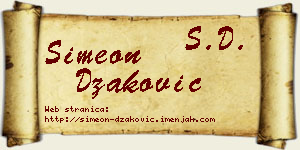Simeon Džaković vizit kartica
